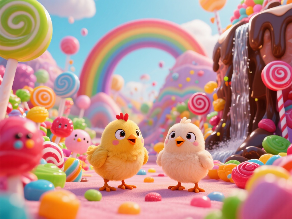 当小鸡邂逅糖果派对的奇幻甜蜜魔法旅程