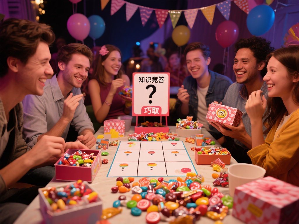 派对上的互动环节是社交的好时机，同时也是糖果奖励的