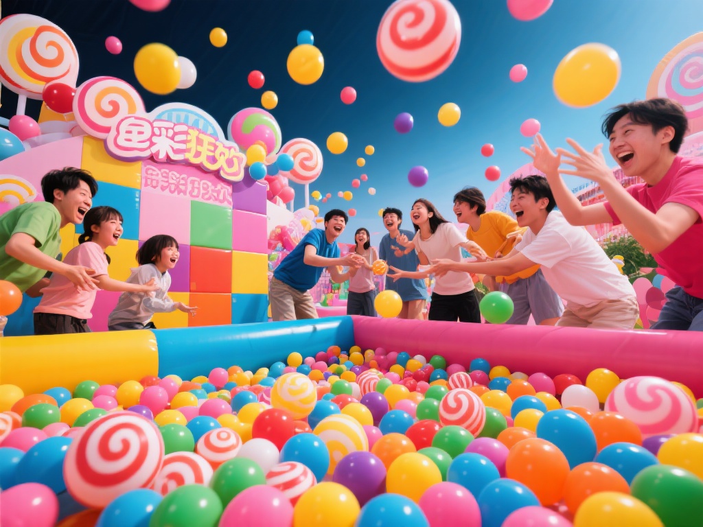 作为糖果派对的重要组成部分，彩球狂欢被赋予独特的互