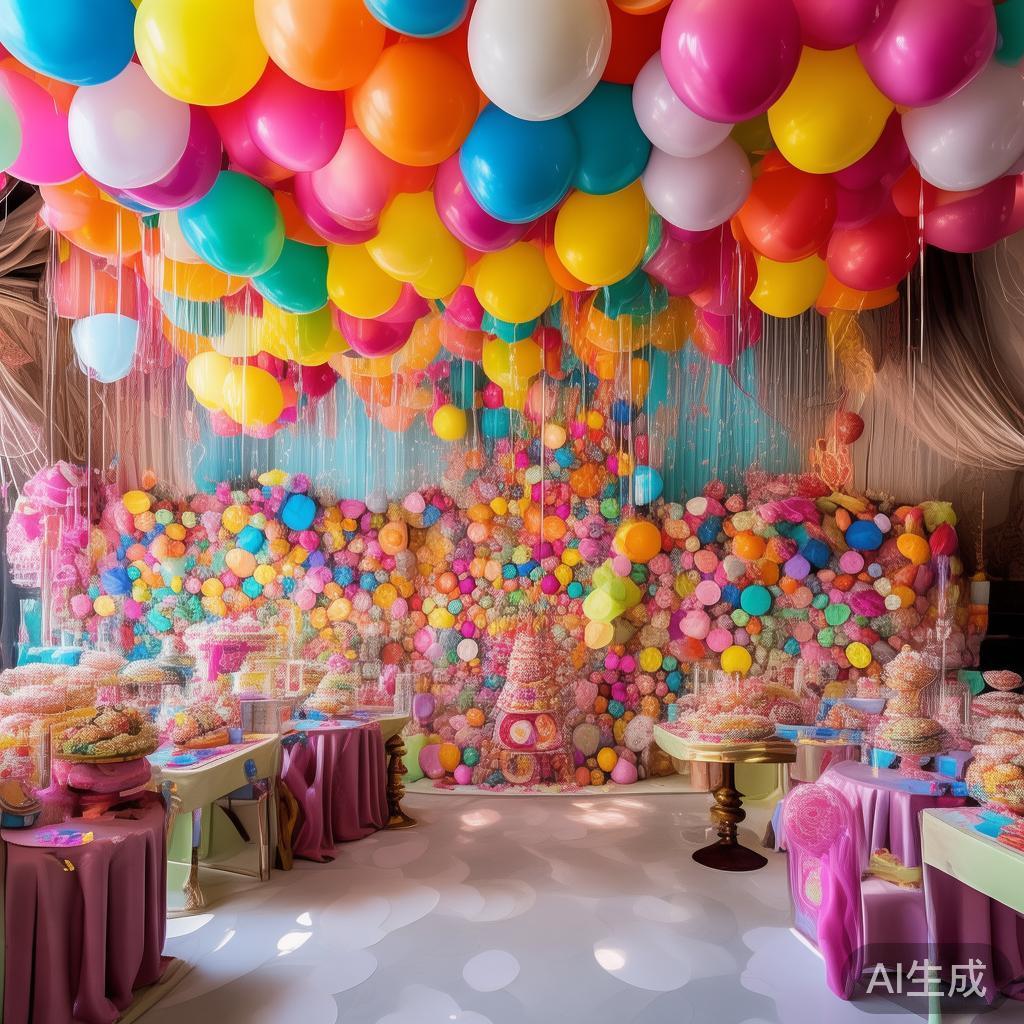 欢乐无限:尽情沉醉于哈尼糖果派对的甜美盛宴与奇趣体验 打造一个吸引人的糖果派对,首要任务是布置。可以采用