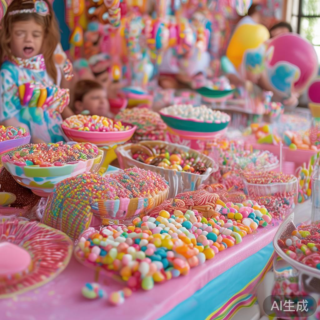 甜蜜蛋糕派对糖果盛宴!尽享缤纷美味幸福时光 无论是儿童的生日派对,还是朋友的聚会,一场充满色彩
