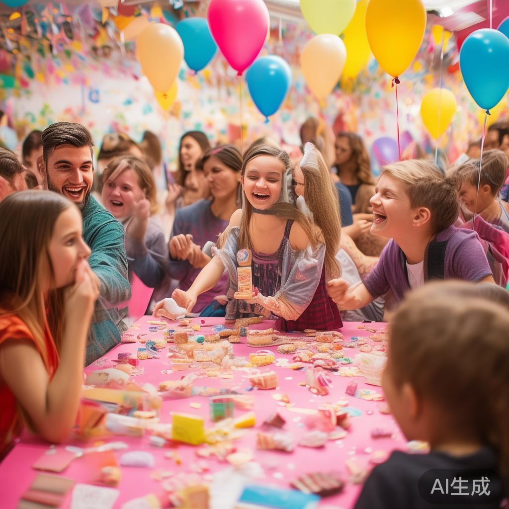 除了制作体验，现场还设有趣味游戏和奖品抽取环节，如